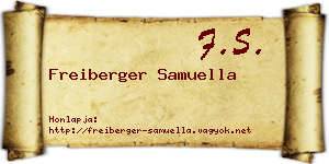 Freiberger Samuella névjegykártya